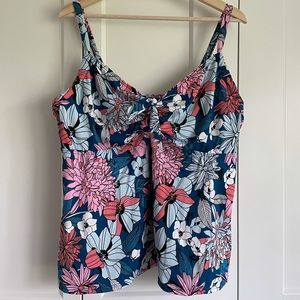 Swimsuits for All Floral Tie Tankini Top